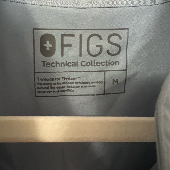 Figs Dusty Blue Rafaela Top - Picture 3 of 4